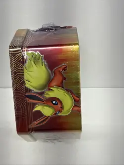 2019 POKEMON FLAREON GX SUN & MOON ERA ELEMENTAL POWER TIN Small Break Seal - Image 4