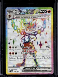 Pokemon Cinderace ex 157/142 Stellar Crown Ultra Rare Full Art Holo - Image 1