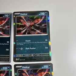 4x Yveltal Holo Rare Playset 088/132 Pokemon Mega Evolution English - Image 2