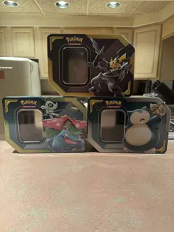 Pokemon TCG Tag Team GX EMPTY* tins - Set of 3 Venusaur & Pikachu & Snorlax - Image 1