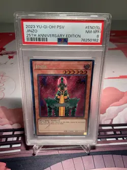 Yugioh Jinzo PSV-EN000 Secret Rare 25th Anniversary PSA 8 Mint - Image 1