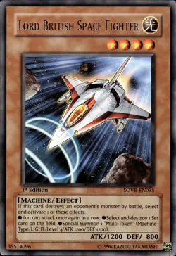 Lord British Space Fighter - Rare 1st Edition SOVR-EN035 - MP - YuGiOh - Image 1