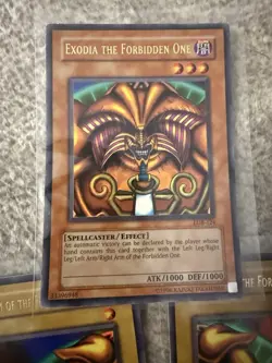 Yu-Gi-Oh! Exodia the Forbidden One Set LOB Set Ultra Rare Original Vintage HP - Image 2