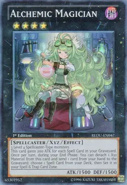 Yugioh! MP Alchemic Magician - REDU-EN047 - Super Rare - 1st Edition Moderately - Image 1