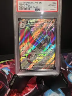 Pokemon TCG Noivern EX Card 220/091 Paldean Fates PSA 10 Gem Mint - Image 1