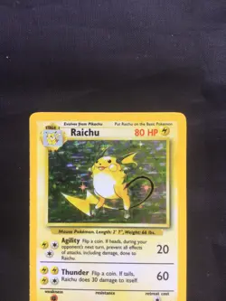 Pokemon Cards: Base Set Rare Holo: Raichu 14/102 - Image 2