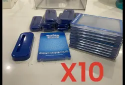 Pokemon TCG - Ultra Pro Magnetic Card Protector Case Blue Display Base Stand X10 - Image 1