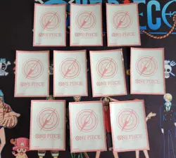 ONE PIECE TCG Official Card Sleeves Vol 2 Standard White/Pink PACK OF 10 UNUSED - Image 1