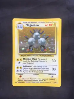 Pokemon Cards: Base Set Rare Holo: Magneton 9/102 - Image 1
