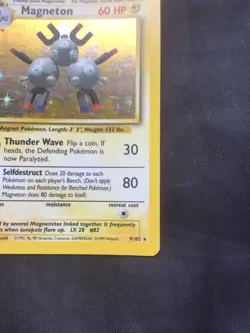 Pokemon Cards: Base Set Rare Holo: Magneton 9/102 - Image 5