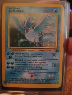 Pokemon TCG Articuno Fossil Holo Unlimited Rare Card 2/62 - Image 1