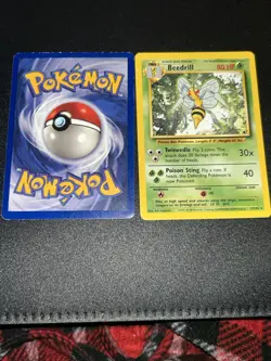 Kabutops Fossil Set Non-Holo Rare Pokemon Card + Beedrill 17/102 Base set LP - Image 5