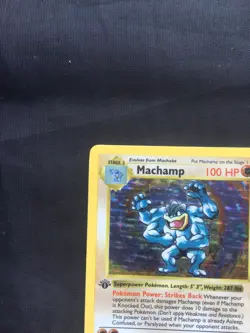 Pokemon Cards: Base Set 1st Edition Rare Holo: Machamp 8/102 - Image 3