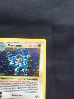 Pokemon Cards: Base Set 1st Edition Rare Holo: Machamp 8/102 - Image 4
