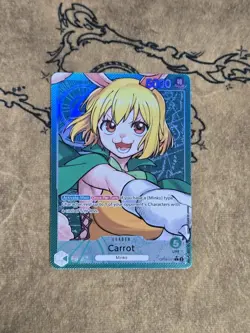 One Piece Card Game Carrot Parallel OP08-021 Leader Rare NM English - Image 1