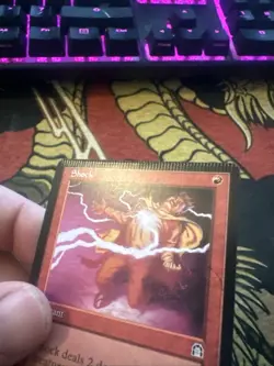 Mtg Magic Stronghold Shock Misprint Error Crimp Card - Image 2