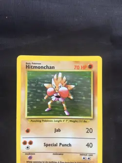 Pokemon Cards: Base Set Rare Holo: Hitmonchan 7/102 - Image 2