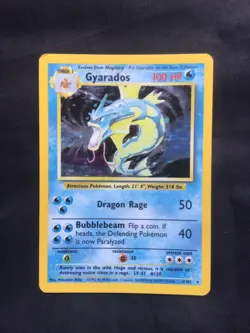 Pokemon Cards: Base Set Rare Holo: Gyarados 6/102 - Image 1