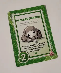Doomlings Proscrastination 130/173 Overlush OVL 2023 Traits Card Green Scarce - Image 1
