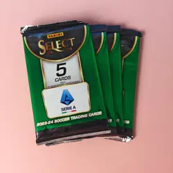 SERIE A SOCCER TRADING CARDS PANINI SELECT 2023-24 ENGLISH LOT 4X PACKS - Image 1