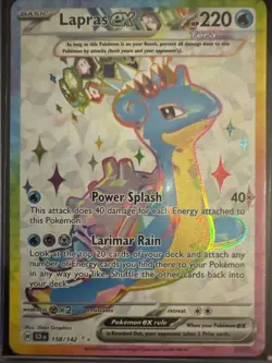 Pokemon TCG SV-Stellar Crown Lapras EX Ultra Rare Card #158/142 - Image 1