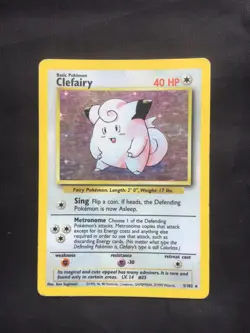 Pokemon Cards: Base Set Rare Holo: Clefairy 5/102 - Image 1