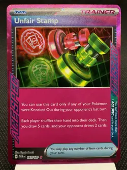 Unfair Stamp 165/167 - Ace Spec Rare - Twilight Masquerade Pokemon Card MINT - Image 1