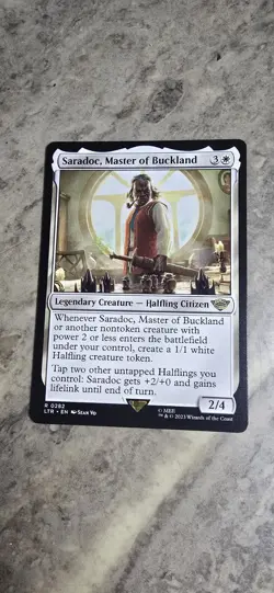 Saradoc, Master of Buckland Universes Beyond: the Lord of the Rings Rare MTG NM - Image 1