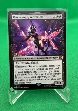 MTG Magic the Gathering Gwenom, Remorseless (56/314) Marvel's Spider-Man LP - Image 1