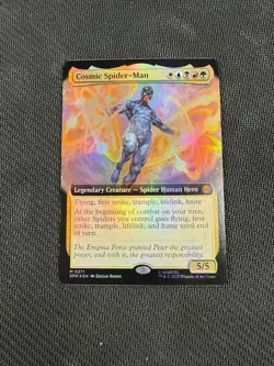 FOIL Extended Art Cosmic Spider-Man SPM 0271 Mythic MTG Marvel's Spider-Man - Image 1