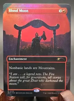 Blood Moon Avatar: The Last Airbender Secret Lair MTG Rainbow Foil Near Mint - Image 1
