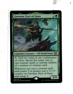 MTG SkeenAB Gwenna Eyes of Gaea FOIL from Brothers' War. NM. - Image 1