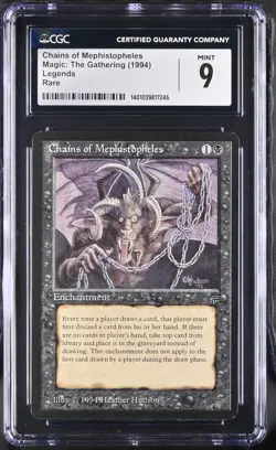CHAINS OF MEPHISTOPHELES Legends Rare Reserved List CGC 9 MTG [Nostalgium] - Image 1