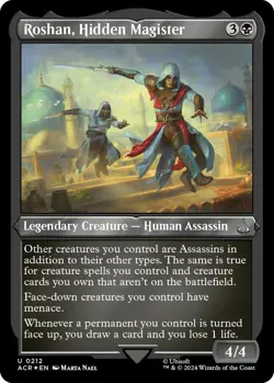 Roshan, Hidden Magister (Foil Etched) - Universes Beyond: Assassin's Creed (ACR) - Image 1