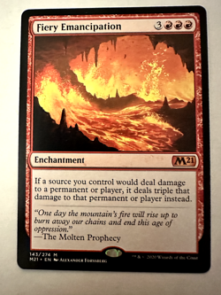 MTG Fiery Emancipation #143 Core 2021 (M21) - NM - Image 1