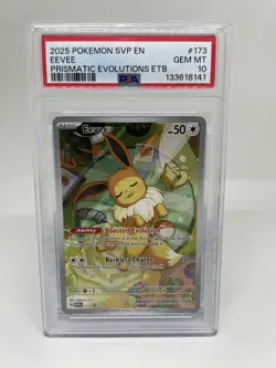 2025 POKEMON SVP EN-SV BLACK STAR PROMO #173 EEVEE PSA 10 PRISMATIC EVOLUTIONS - Image 1