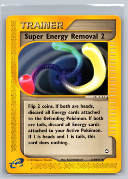 Pokemon TCG - SUPER ENERGY REMOVAL 2 - 134/147 - AQUAPOLIS (2002) - NM - Image 1