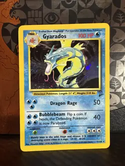 Pokemon-Gyarados-Holo-Rare-7/130-Base Set 2 NM- - Image 1