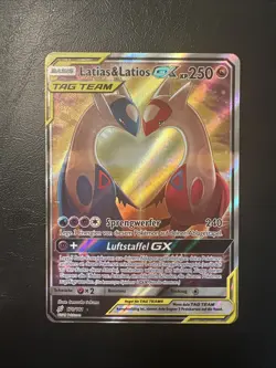 2019 POKEMON SUN & MOON TEAM UP #170 FULL ART/LATIAS & LATIOS GX GERMAN - Image 1