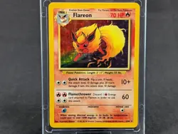 Pokemon Flareon Holo 3/64 Jungle Set - No Symbol - 1st Edition WOTC - LP NM - Image 1
