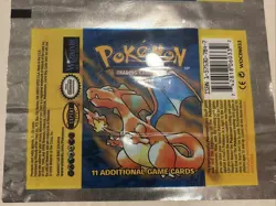 POKEMON BASE SET PACK WRAPPER UNCUT SHEET FULL ART SET FRAMED - Image 2