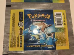 POKEMON BASE SET PACK WRAPPER UNCUT SHEET FULL ART SET FRAMED - Image 3