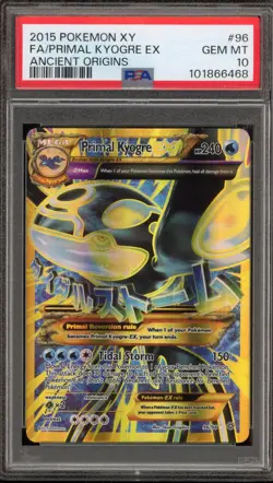 Pokemon Primal Kyogre EX XY Ancient Origins Full Art #96 PSA 10 Gem Mint - Image 1