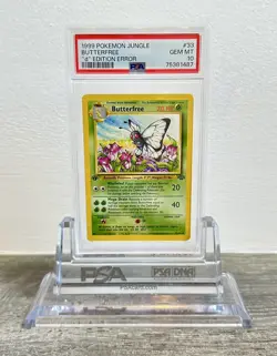 1999 Pokemon Jungle Butterfree 1st Edition D Error PSA 10 GEM MINT - Image 1