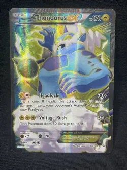 Thundurus EX Full Art 98/108 XY: Roaring Skies Holo Pokemon - Image 1
