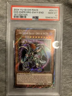 Yu-Gi-Oh! Chaos Emperor Dragon RA03-EN133 Platinum Secret Rare 1st Ed Psa - Image 1