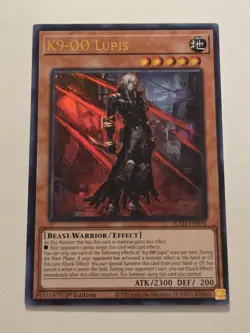 K9-00 Lupis JUSH-EN034 Ultra Rare Yugioh 1st Edition Justice Hunters Mint - Image 1