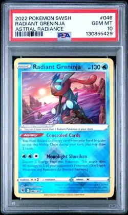 PSA 10 Radiant Greninja 046/189 Astral Radiance Pokemon Card 💎 - SHIPS ASAP - Image 1