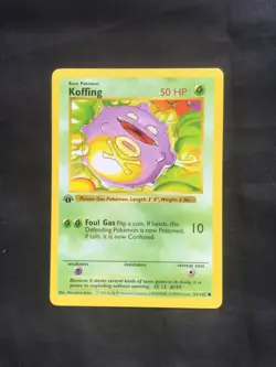 Pokemon Cards: Base Set 1st Edition Common: Koffing 51/102 - Image 1