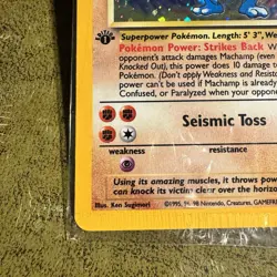 Pokemon TCG Original Wrapper Machamp Holo 1st Edition Base Set 8/102 Card - Image 3